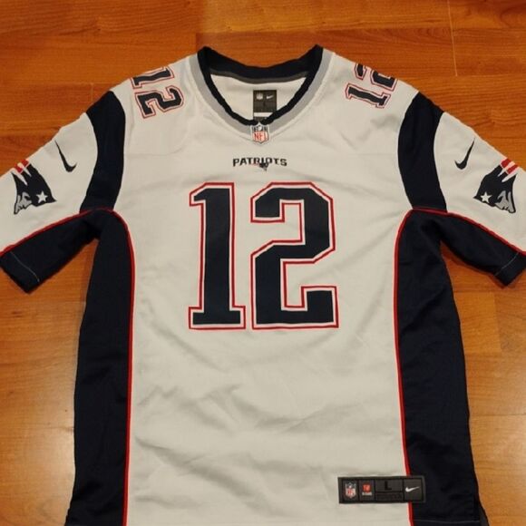 Nike Patriots Jersey - White and Navy - Picture 1 of 6